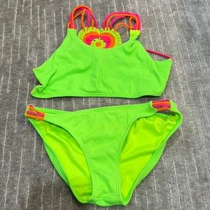 neon green kids bathing suit!! Extremely on sale! Bought from bloomingdale’s!